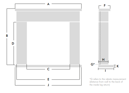 Fireplace Suites Dimensions