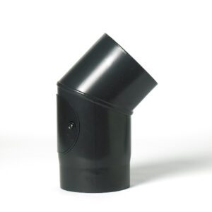 6" Bend 45Deg C/W Door Matt Black Ve Pipe