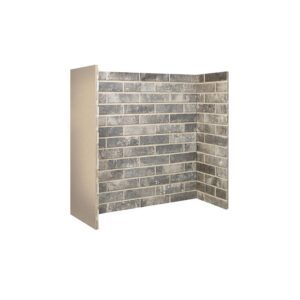 GREY CERAMIC BRICK BOND 3-PIECE (No front returns)