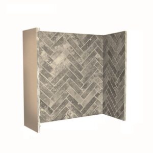 Grey Ceramic Herringbone