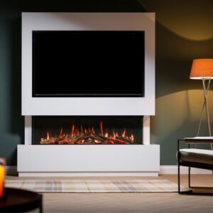 Solus 150 White Media Wall Plinth